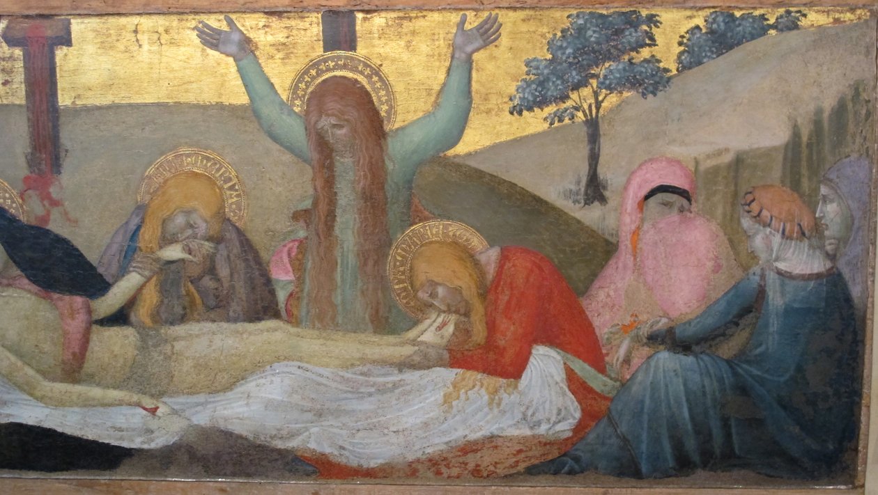 Ambrogio lorenzetti, madonna met kind en heiligen m. maddalena en marta, rouwend, 03 door Ambrogio Lorenzetti