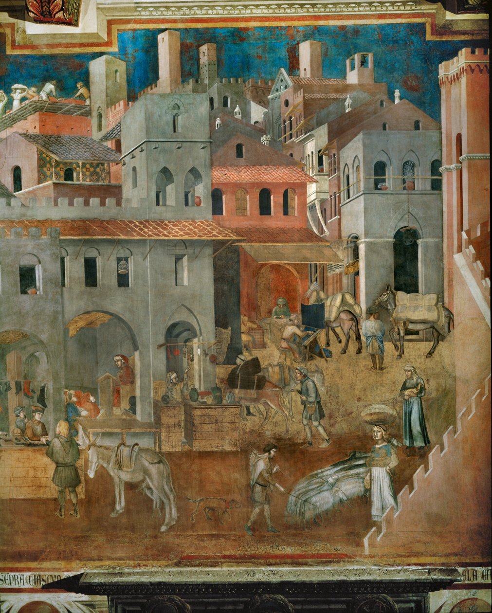 De zegeningen van goed bestuur (fresco) door Ambrogio Lorenzetti