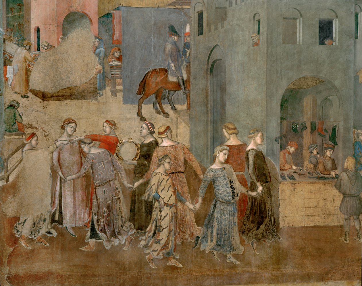 De zegeningen van goed bestuur (fresco) door Ambrogio Lorenzetti