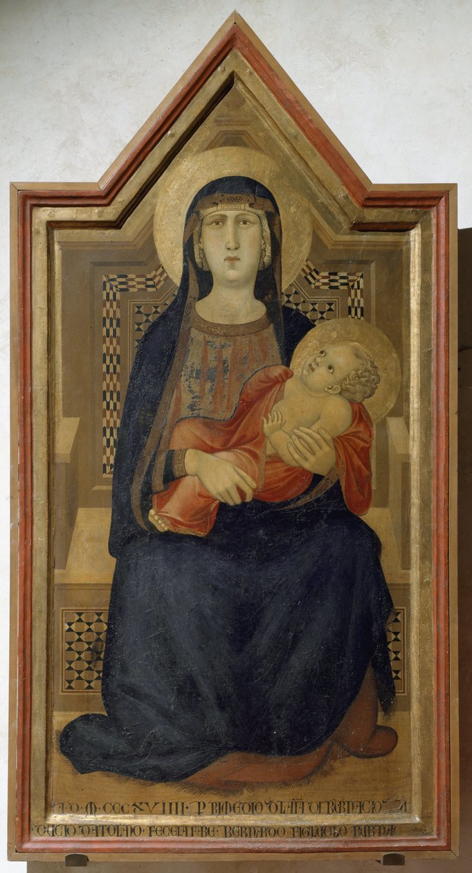 Maagd Maria en Kind Jezus door Ambrogio Lorenzetti