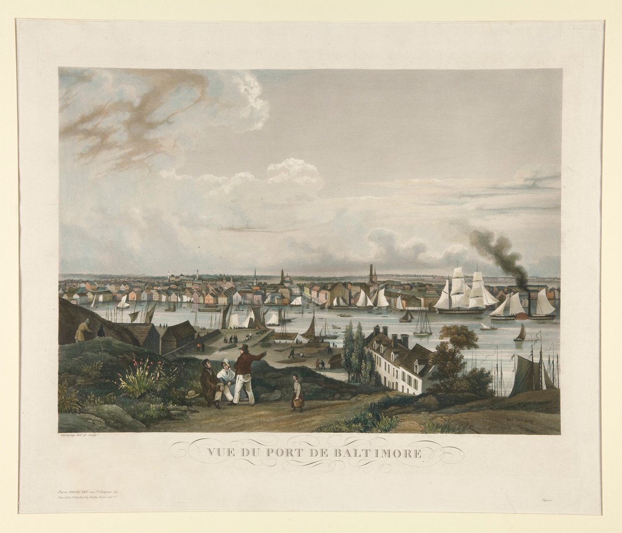Uitzicht op de Haven van Baltimore door Ambroise Louis Garneray