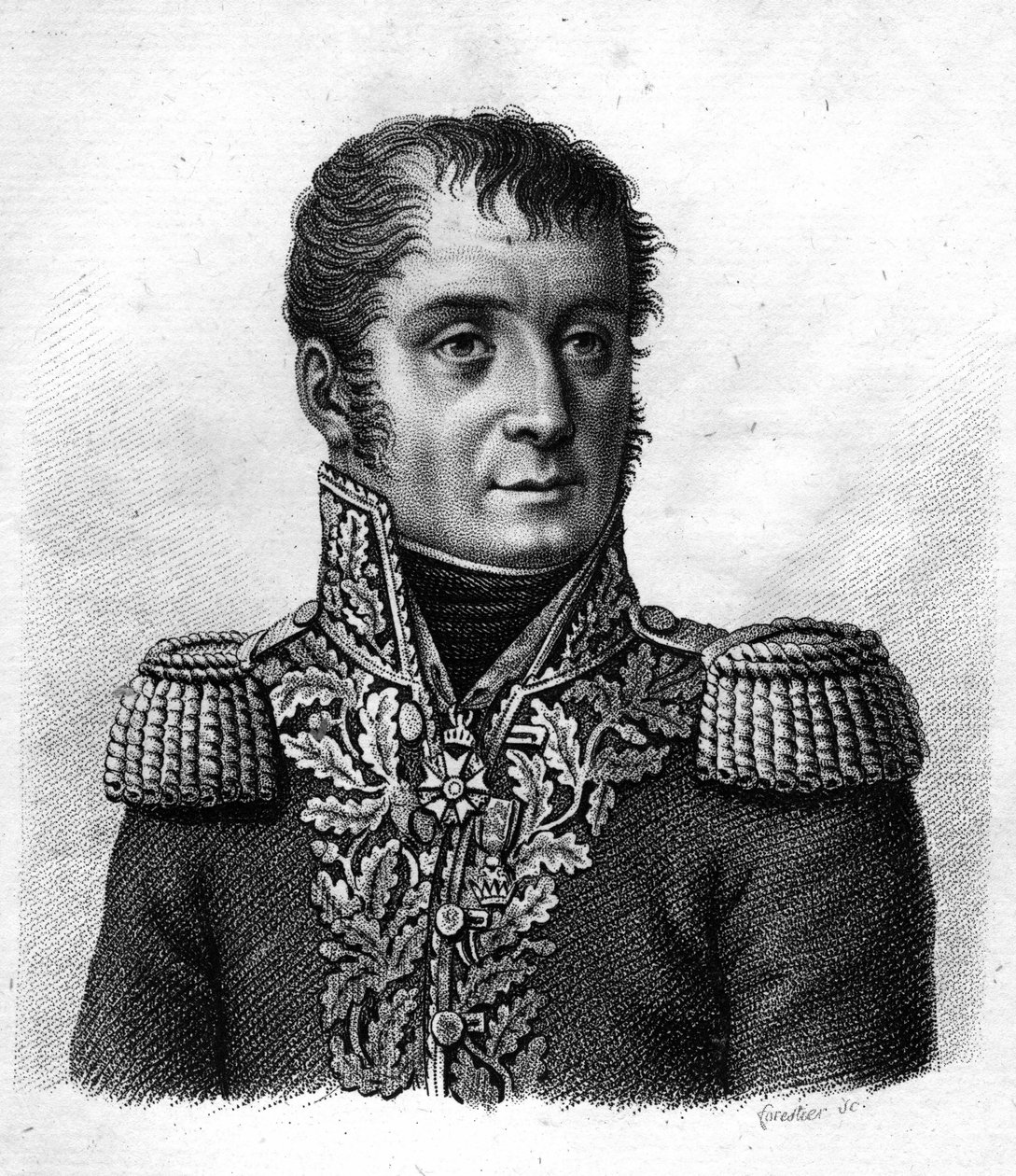 Generaal Mouton - Duvernet (Régis Barthélemy, Baron Mouton-Duvernet) Franse generaal (1769-1816). In 