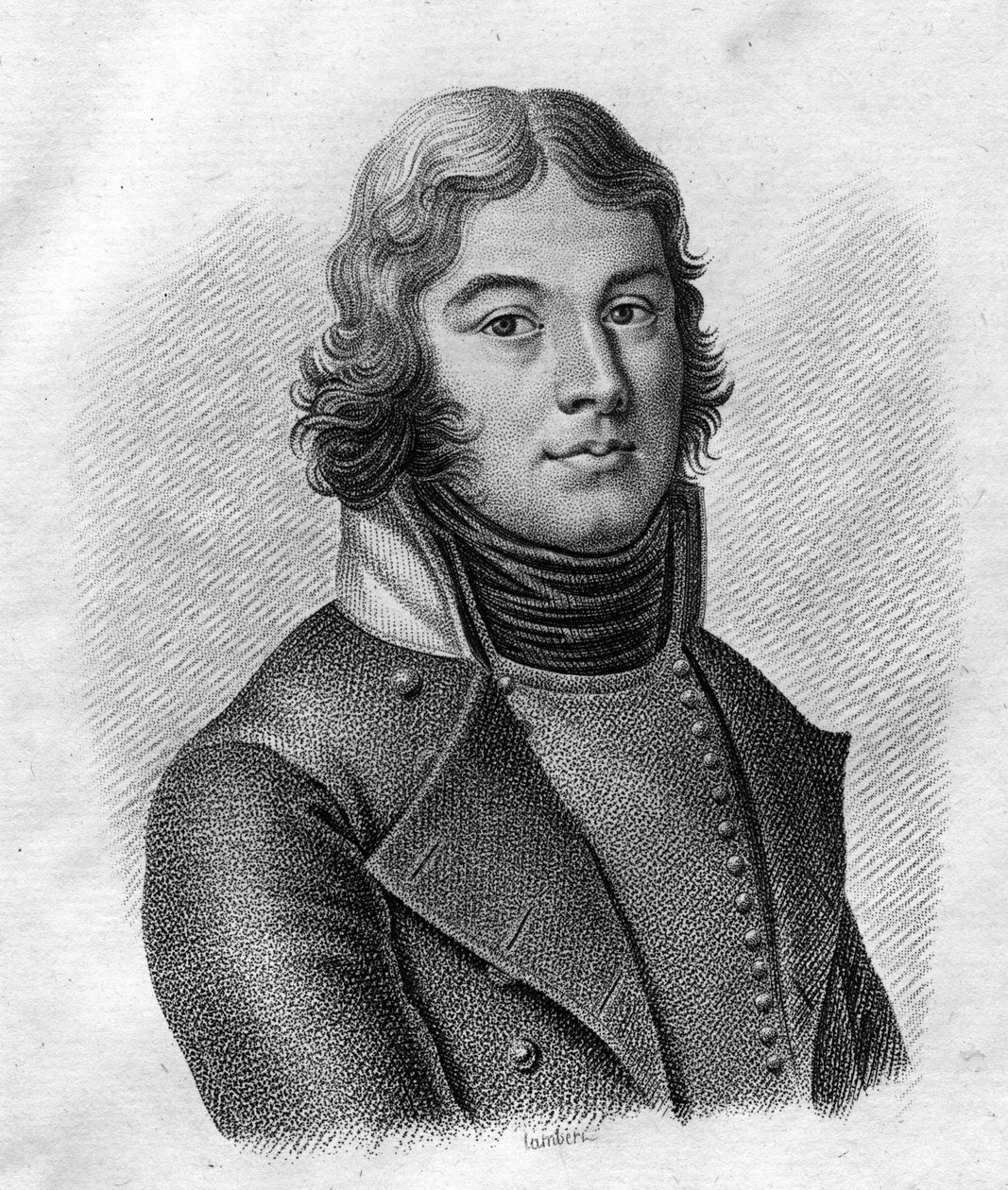 Portret van Generaal Lazare Louis Hoche (1768-1797) - in “Portretten van de Franse generaals na de overwinningen en veroveringen van de Fransen”. Gegraveerd door Ambroise Tardieu in 1818. Stella Collectie door Ambroise Tardieu