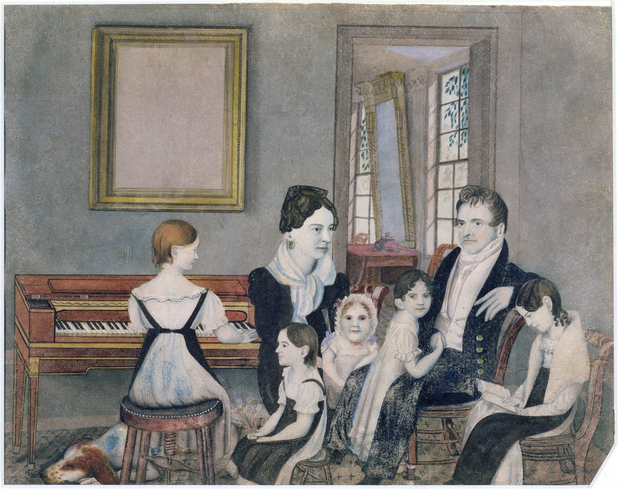 De familie Schuyler, 1824 door Ambrose Andrews