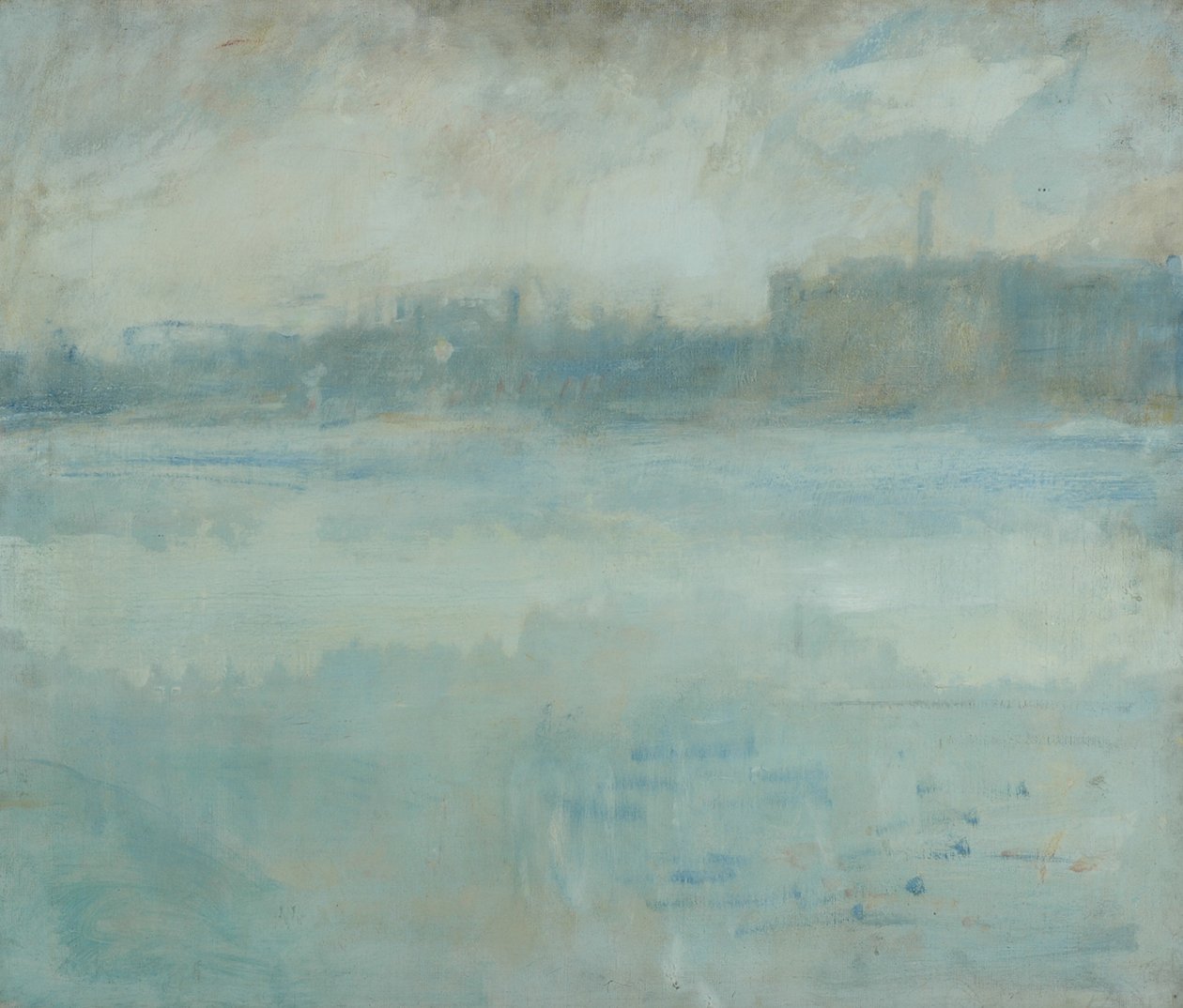 De Theems vanuit het huis van de kunstenaar in Grosvenor Road door Ambrose McEvoy