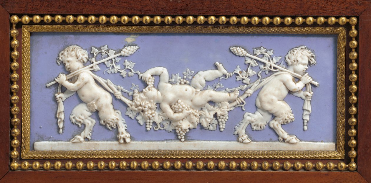 Paneel van een Napoleon III console, in de stijl van Jacob, door Maison Millet, Parijs, ca. 1865 (detail) door Ambrosius the Elder Bosschaert