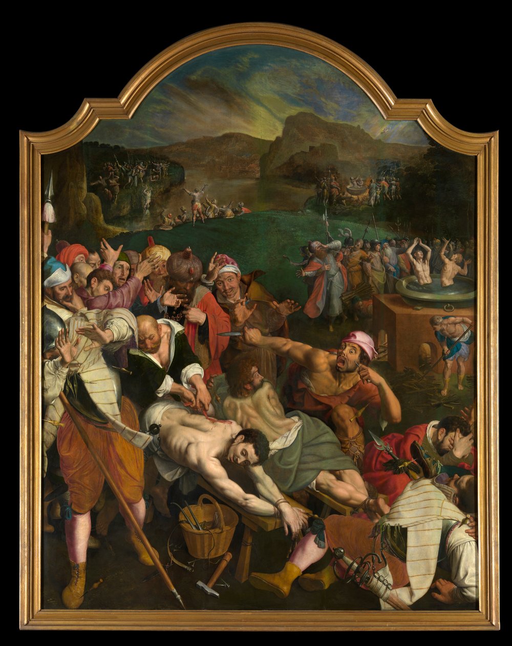 Het Martelaarschap van de Heiligen Crispinus en Crispinianus door Ambrosius the Elder Francken or Franck