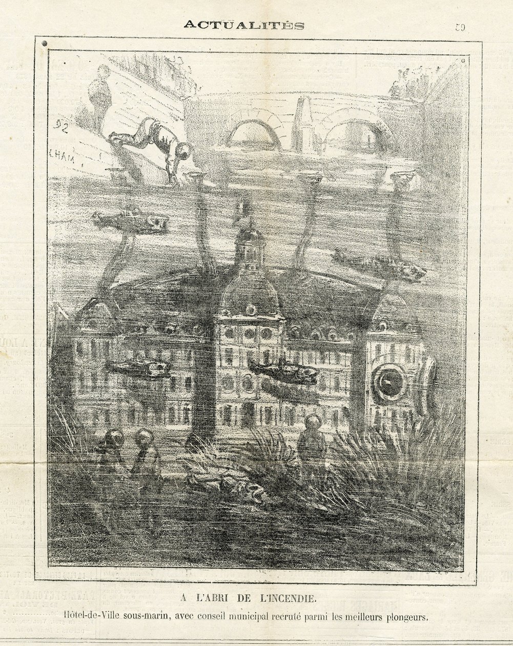 Illustratie van Cham (1819-1879) in Le Charivari door Amédée de Noé