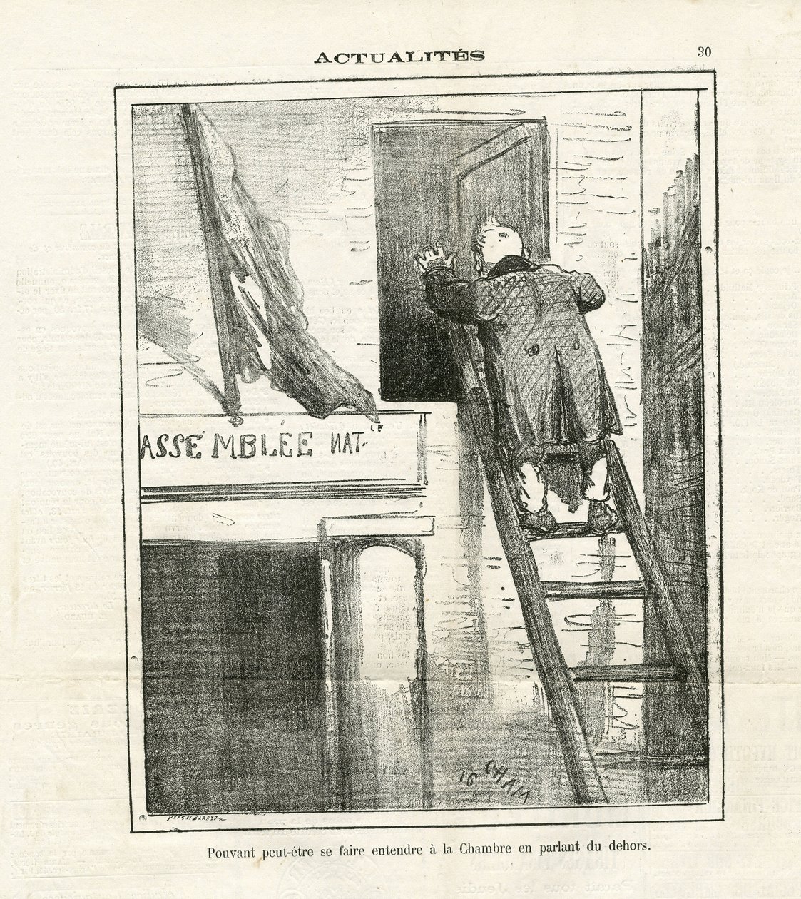 Illustratie van Cham (1819-1879) in Le Charivari door Amédée de Noé