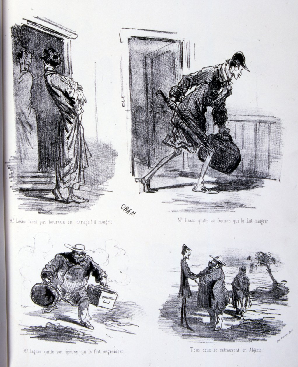 Illustratie voor De kunst van het vetmesten en afvallen door Amédée de Noé