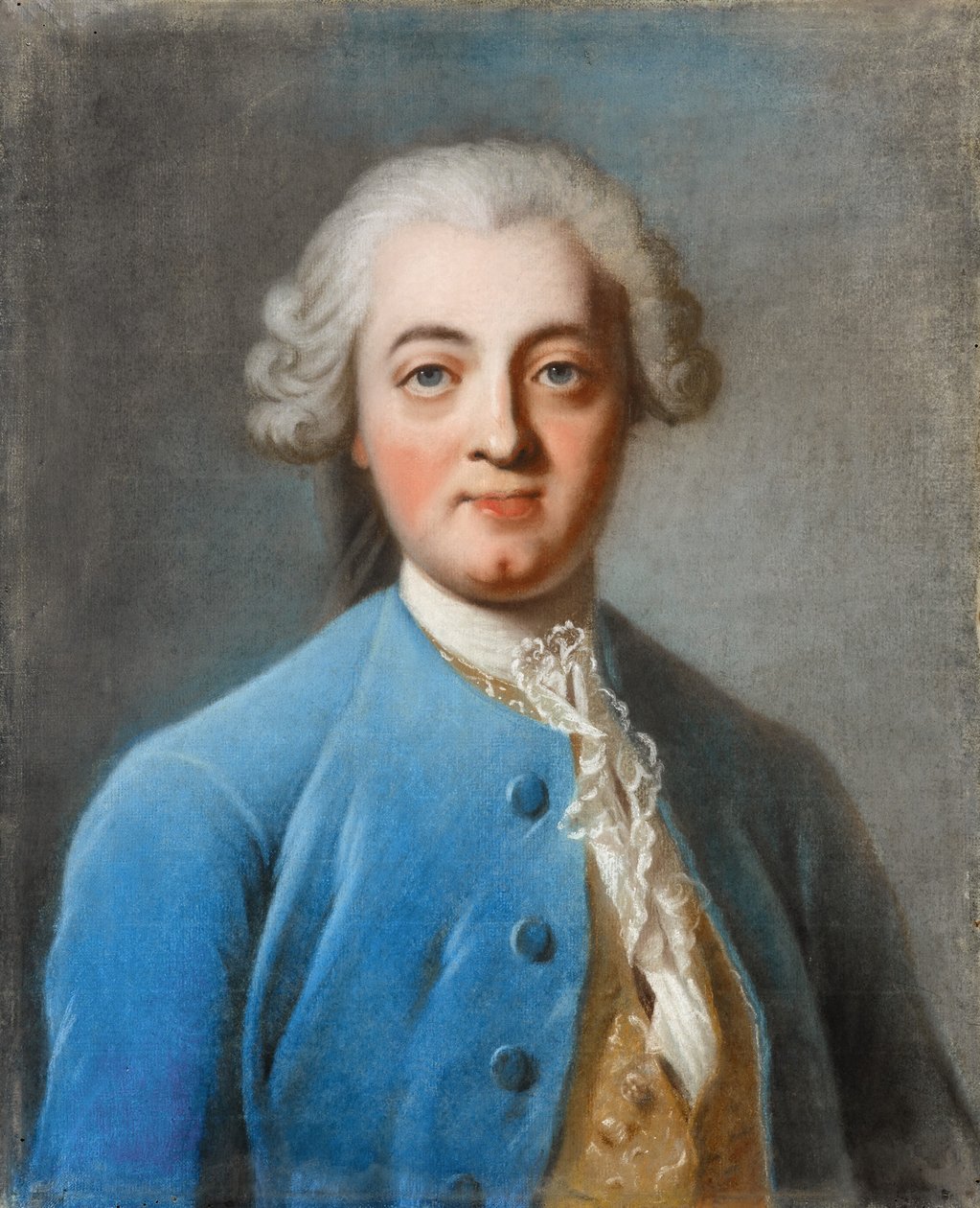 Portret van Claude Adrien Helvétius 1715-1771 door Charles Amedee Philippe van Loo