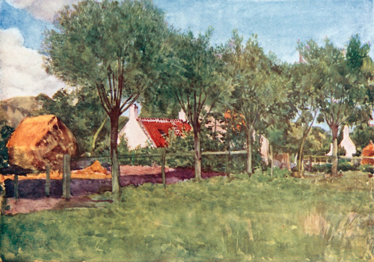 A Boerderij (kleurenlitho) door Amedee (after) Forestier