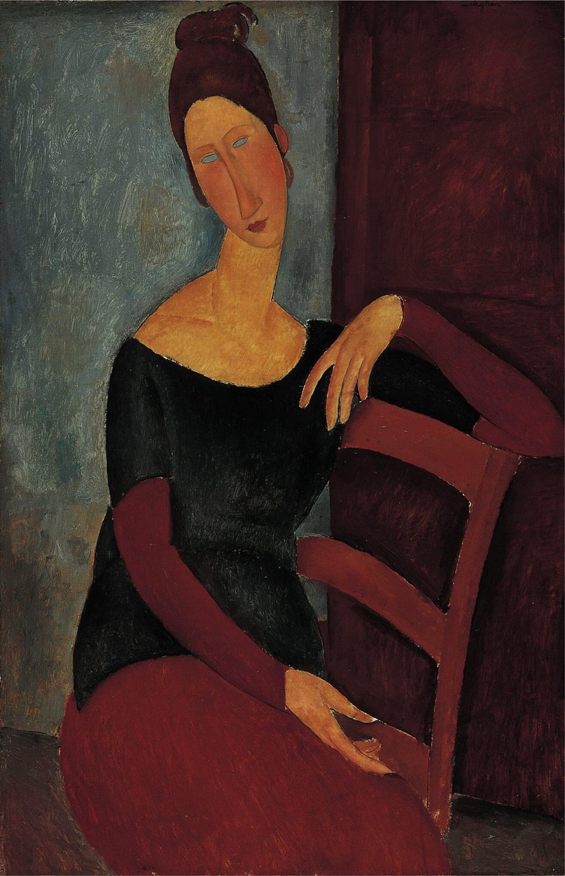Portret van de Vrouw van de Kunstenaar — Jeanne Hébuterne door Amedeo Modigliani