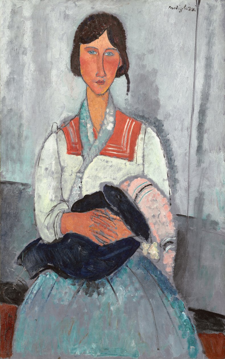 Zigeunervrouw met Baby door Amedeo Modigliani