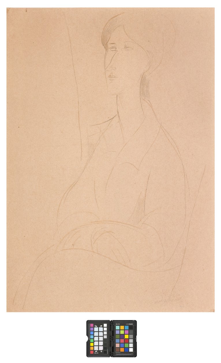 Hanka Zborowska met Handen op haar Schoot door Amedeo Modigliani