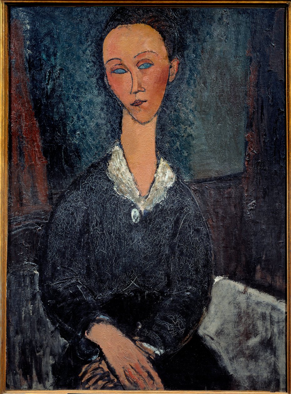 De vrouw met de witte kraag door Amedeo Modigliani