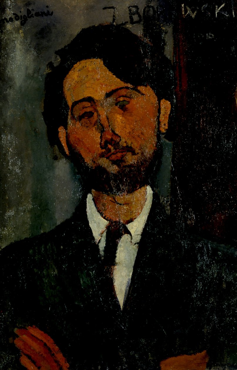 Portret van Léopold Zborowski door Amedeo Modigliani