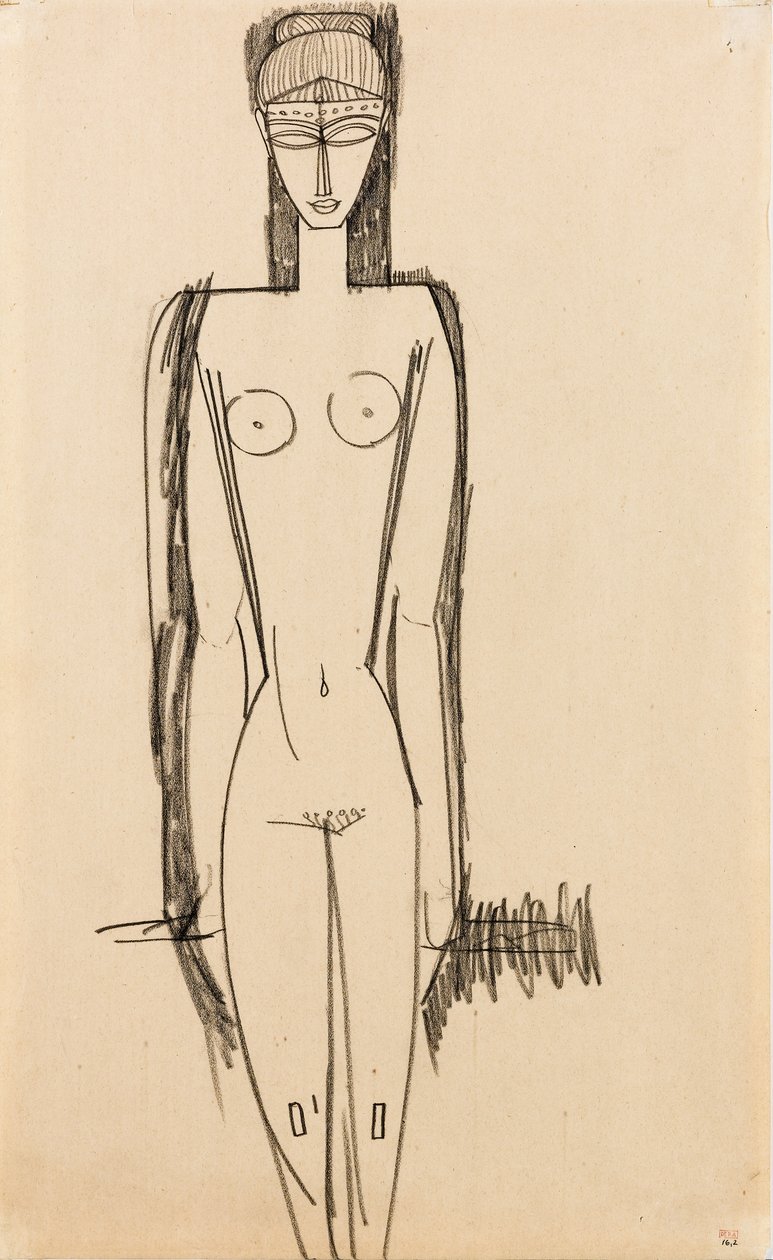 Staand naakt door Amedeo Modigliani