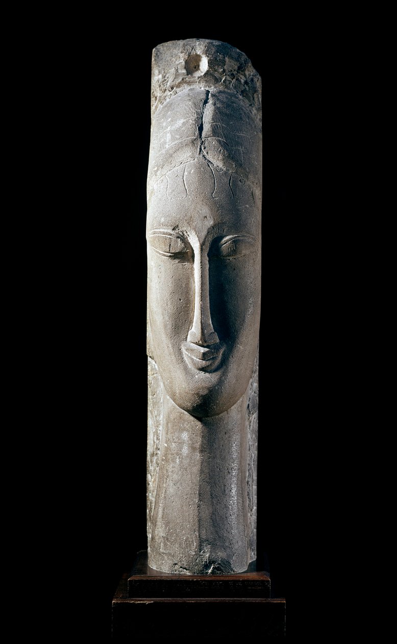 Testa di donna. Hoofd van een vrouw (sculptuur door Amedeo Modigliani) door Amedeo Modigliani