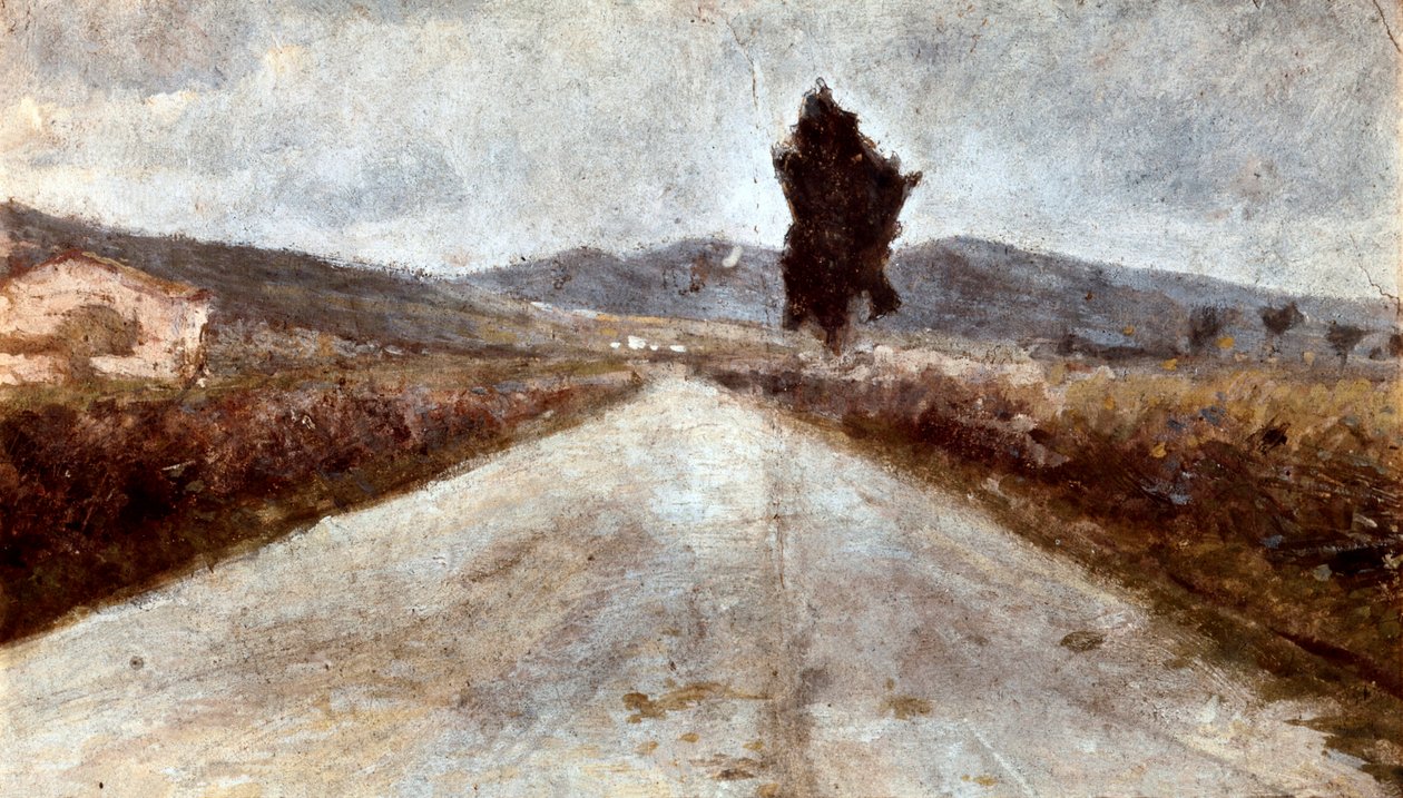 De Toscaanse Weg. Schilderij door Amedeo Modigliani (1884-1920) door Amedeo Modigliani
