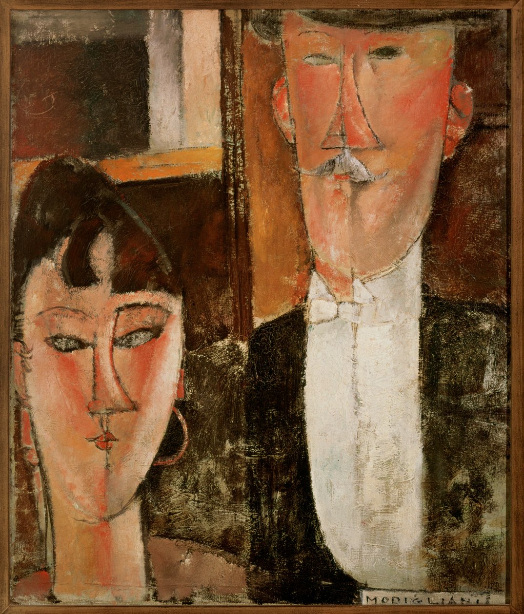 De verloofde (olieverf op doek) door Amedeo Modigliani