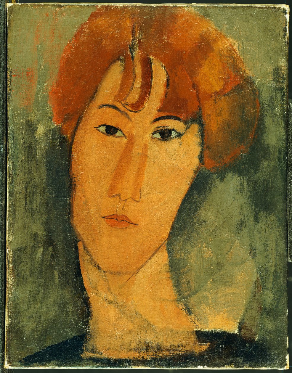 Jonge Vrouw met Rood Haar en een Kraag door Amedeo Modigliani