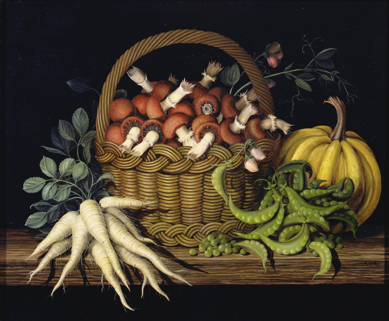 Mand met paddenstoelen, 1997 door Amelia Kleiser