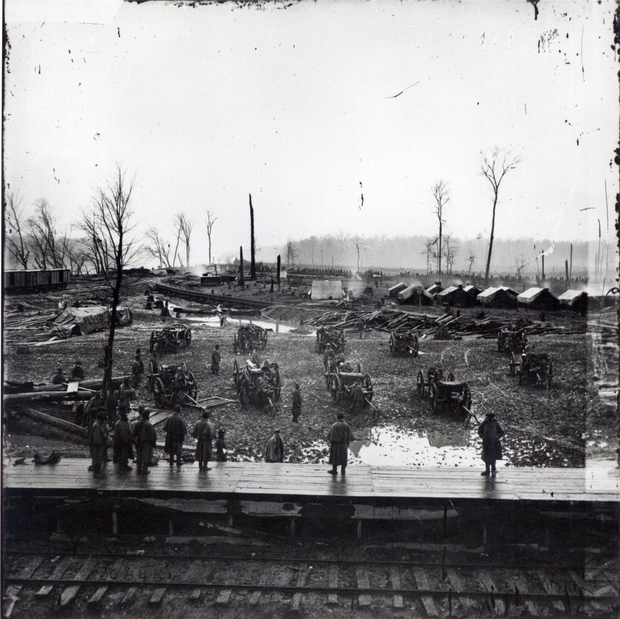 Confederate batterijen bij Johnsonville, Tennessee, november 1864 door American Photographer