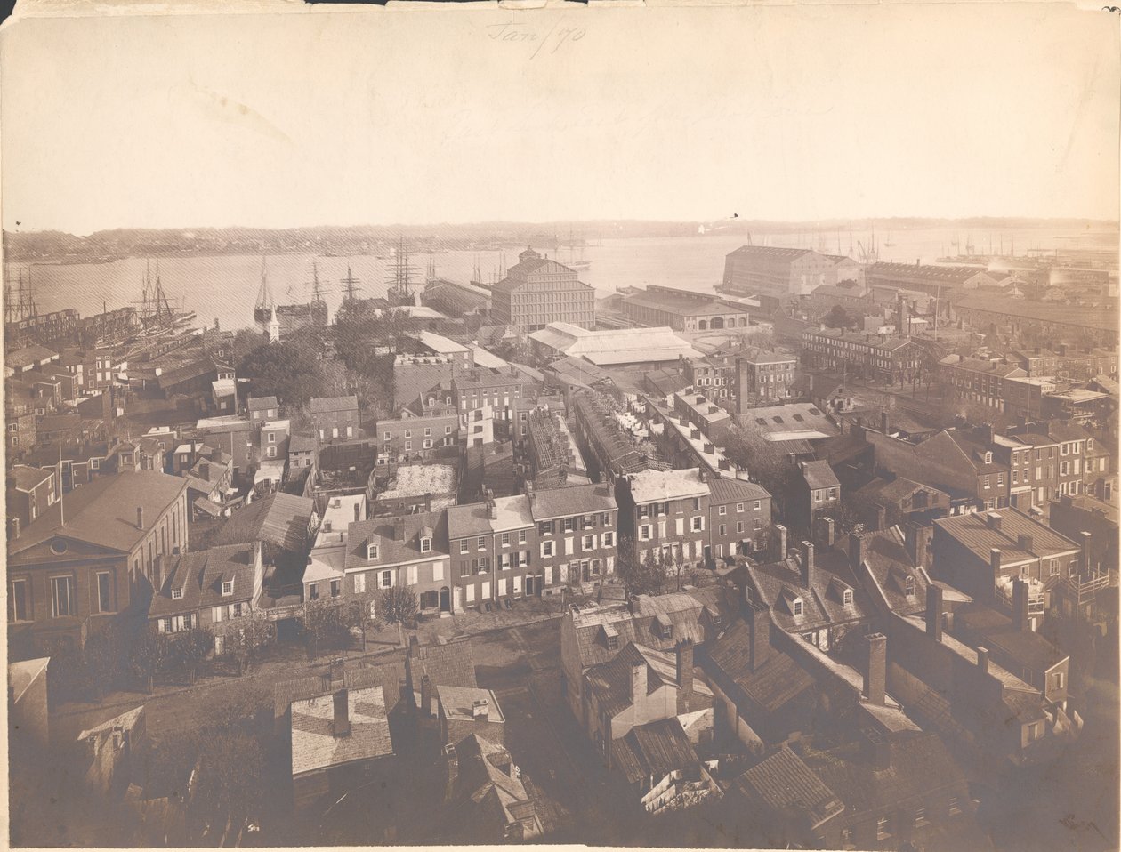 Panorama van Philadelphia, oost-zuidwest uitzicht, 1870 door American Photographer