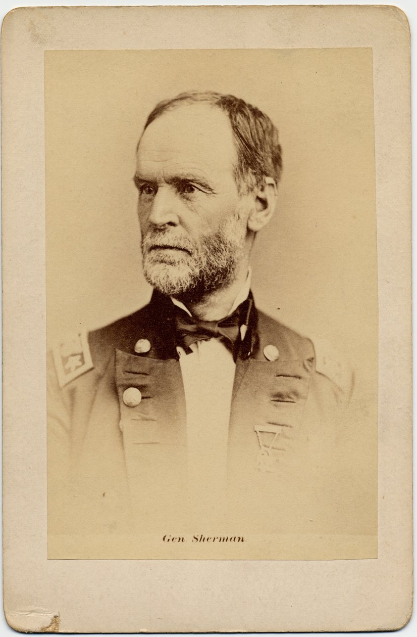 William Tecumseh Sherman (1820-91), generaal van het Unieleger, opperbevelhebber van het Amerikaanse leger door American Photographer