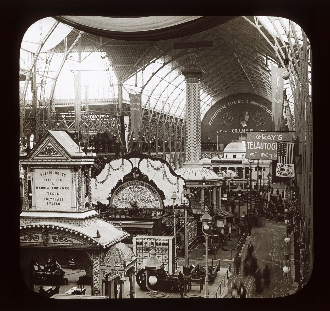 Wereldtentoonstelling van Chicago: Elektriciteitsgebouw, 1893 door American Photographer