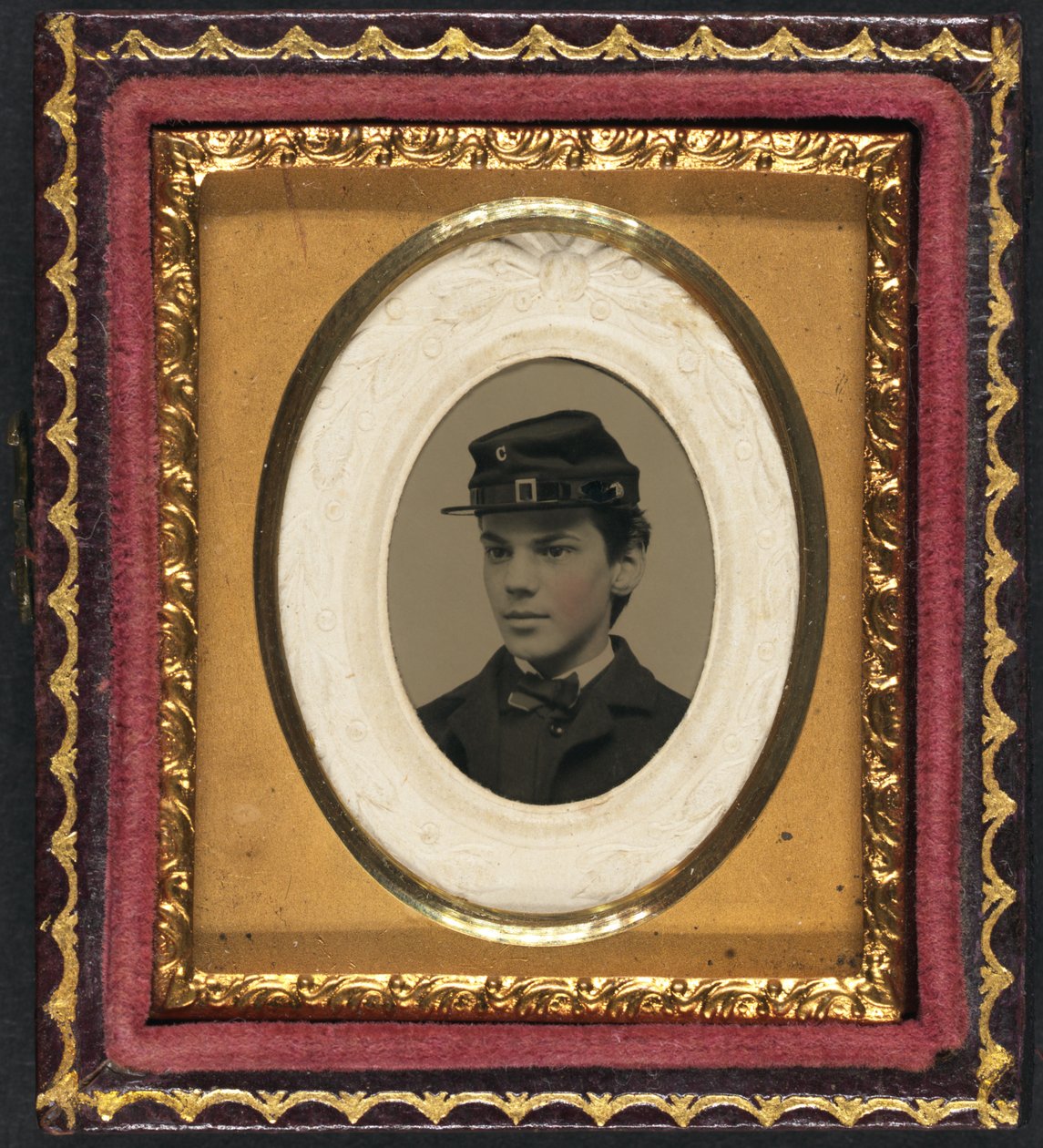 Jeugdige Unie-soldaat met een kepi, ca. 1862 door American Photographer