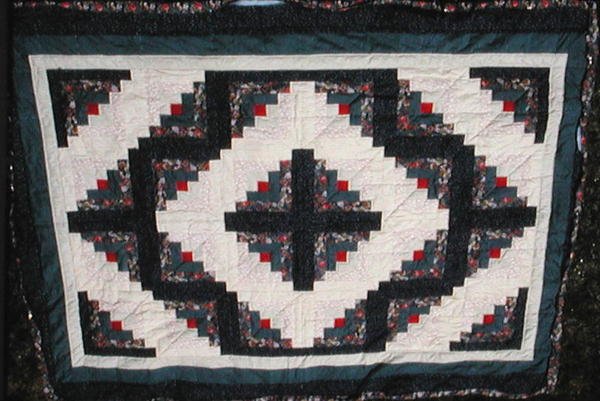 Barn Raising quilt, 1884 door American School