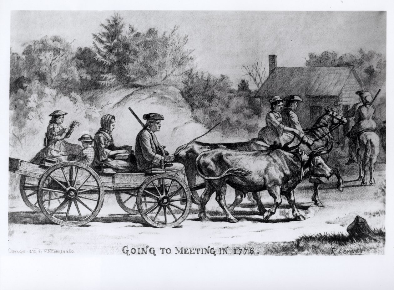 Op weg naar de bijeenkomst in 1776, 1876 door American School