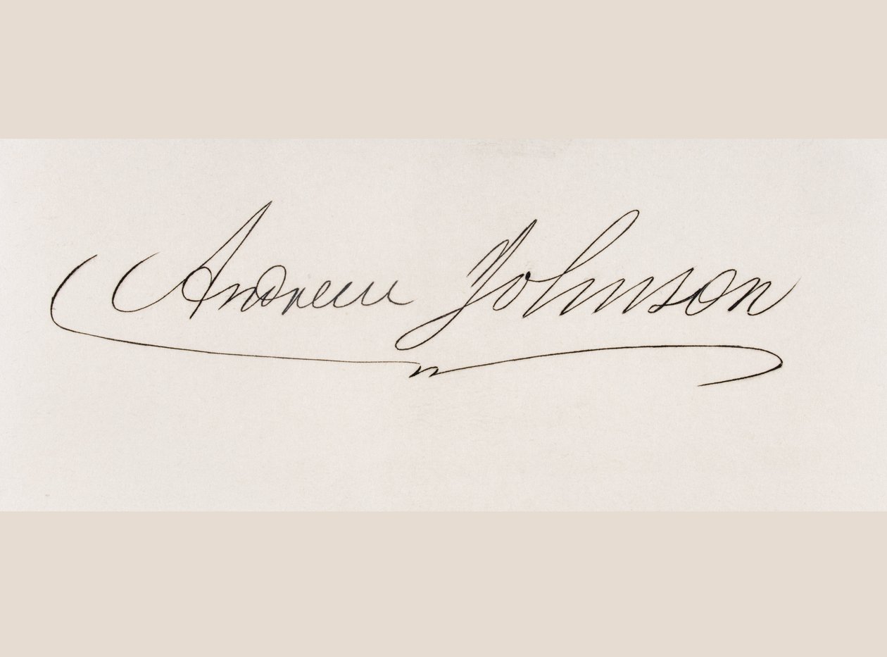 Handtekening van Andrew Johnson door American School