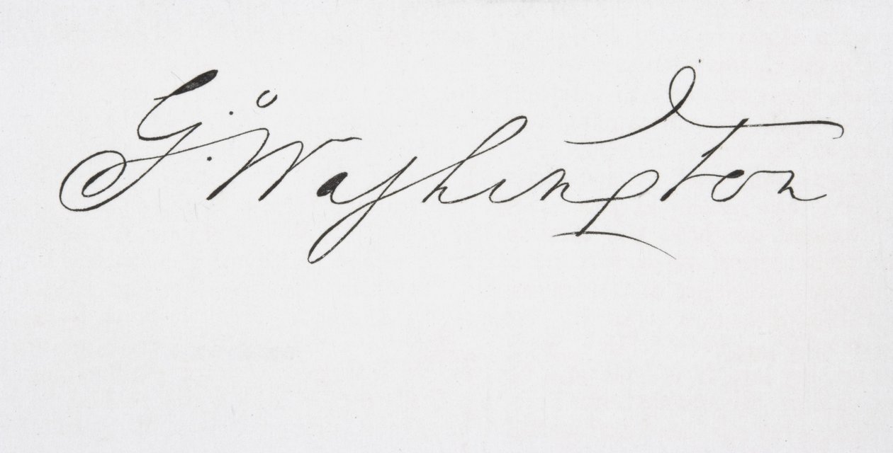 Handtekening van George Washington door American School