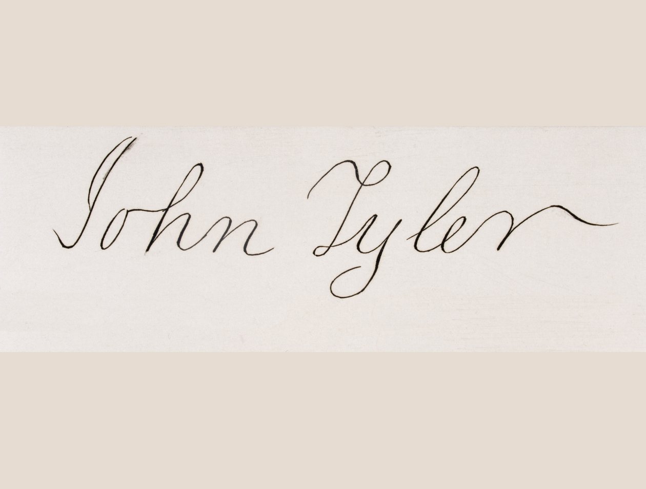 Handtekening van John Tyler door American School
