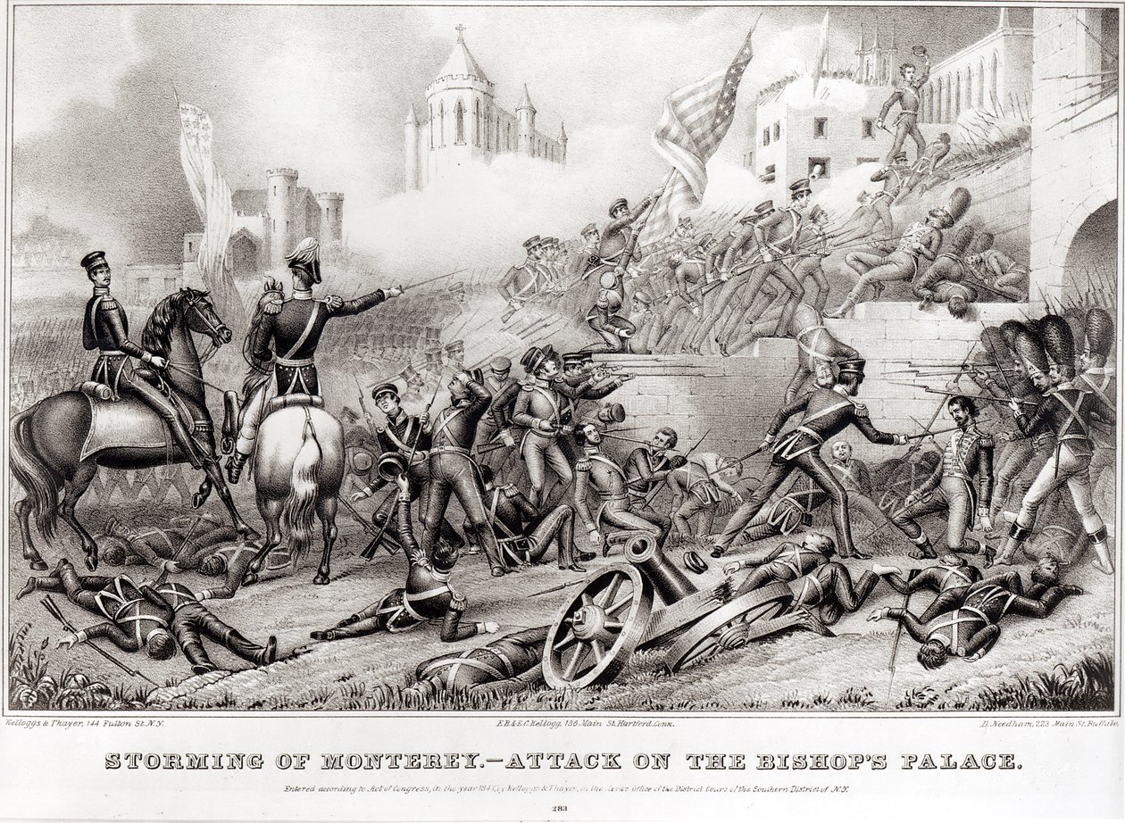 Bestorming van Monterey. Aanval op het Bisschoppelijk Paleis in 1846 door American School