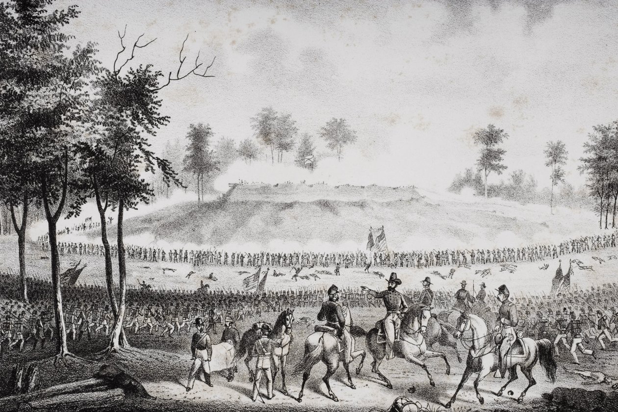 De Slag bij Chapins Farm, Virginia 1864 door American School