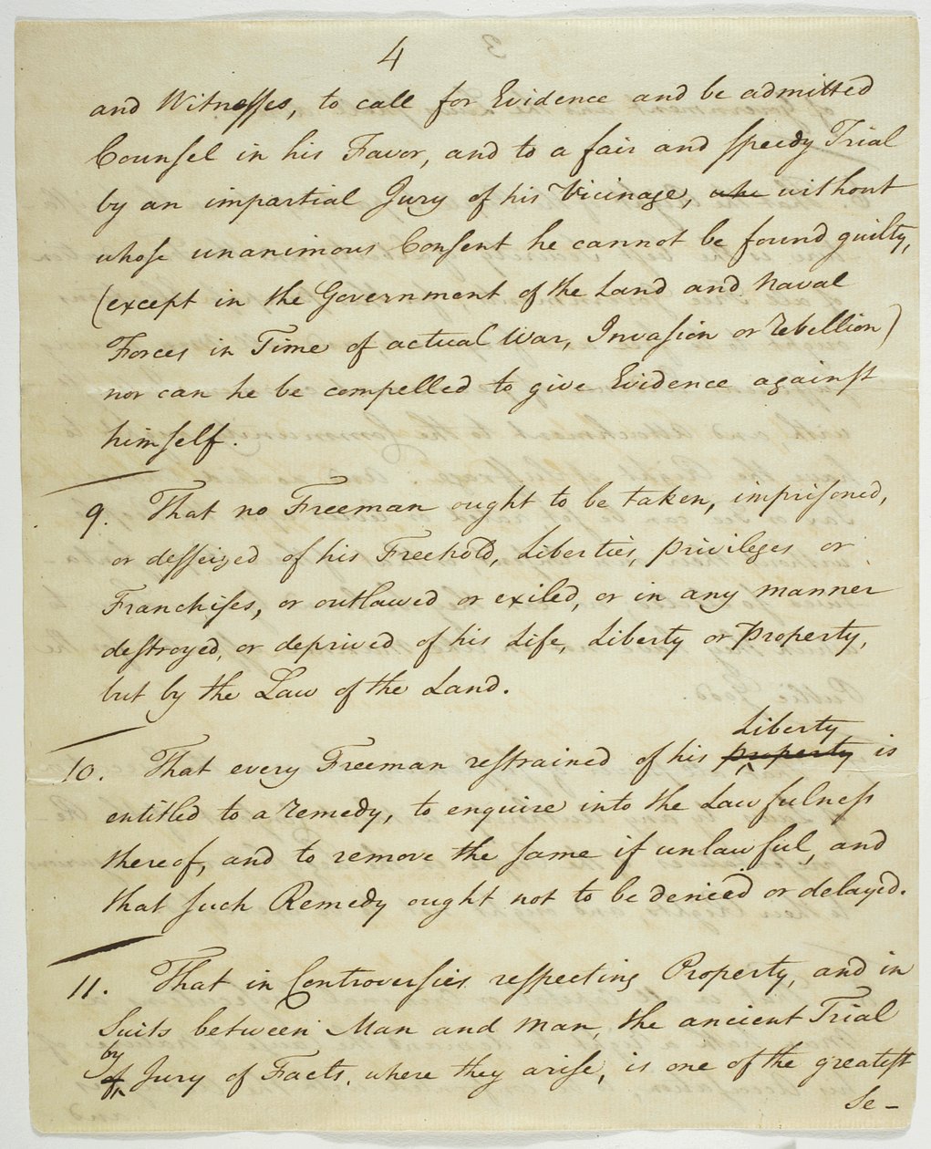 De Bill of Rights, kopie ondertekend in Federal Hall, 1789 door American School