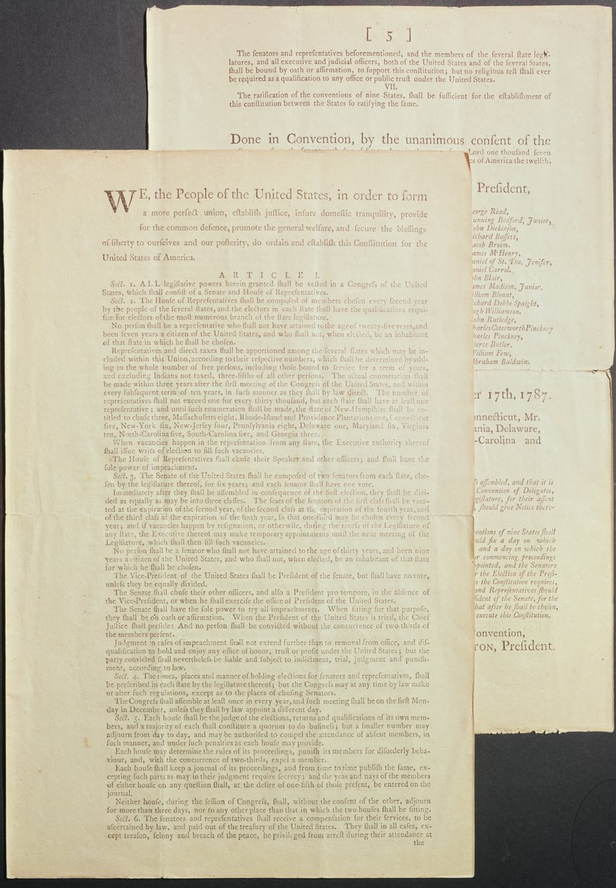 De Grondwet van de Verenigde Staten, 1787 door American School