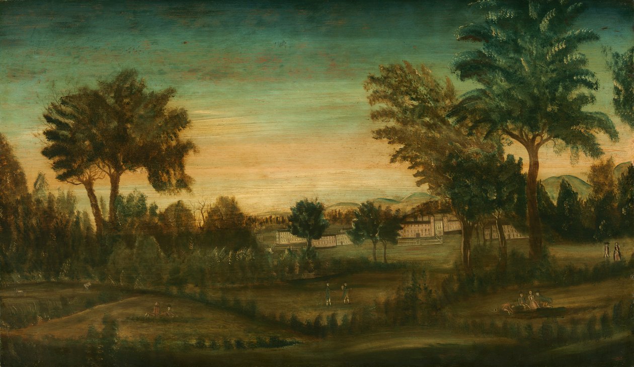 Landschap met Gebouwen door American 18th Century