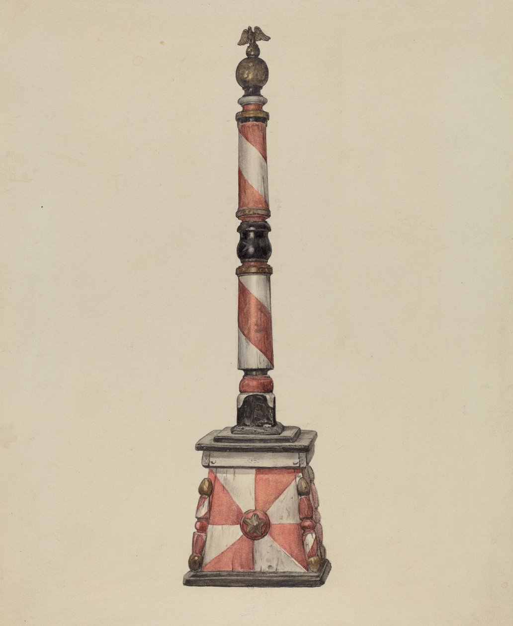 Barberpaal door American 20th Century