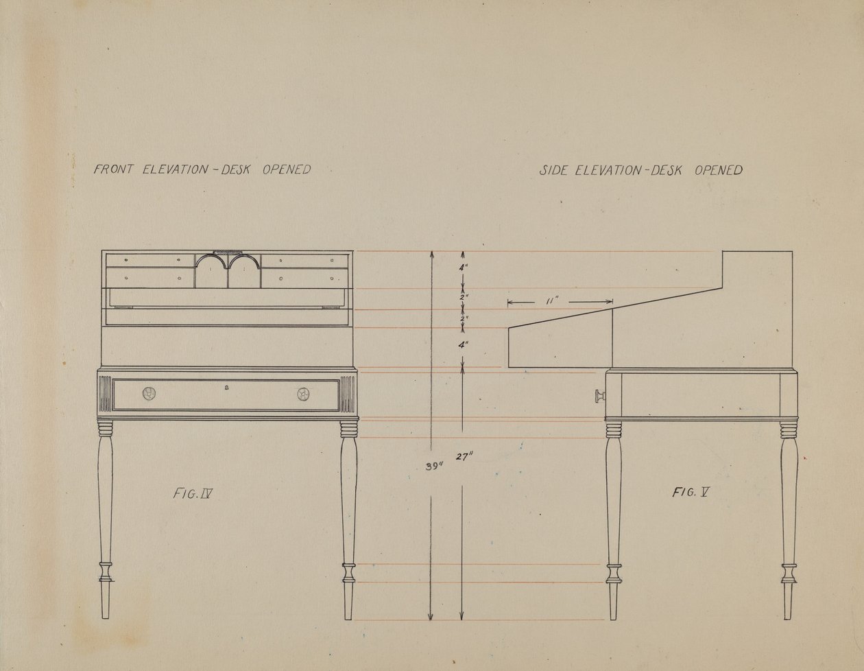 Bureau door American 20th Century