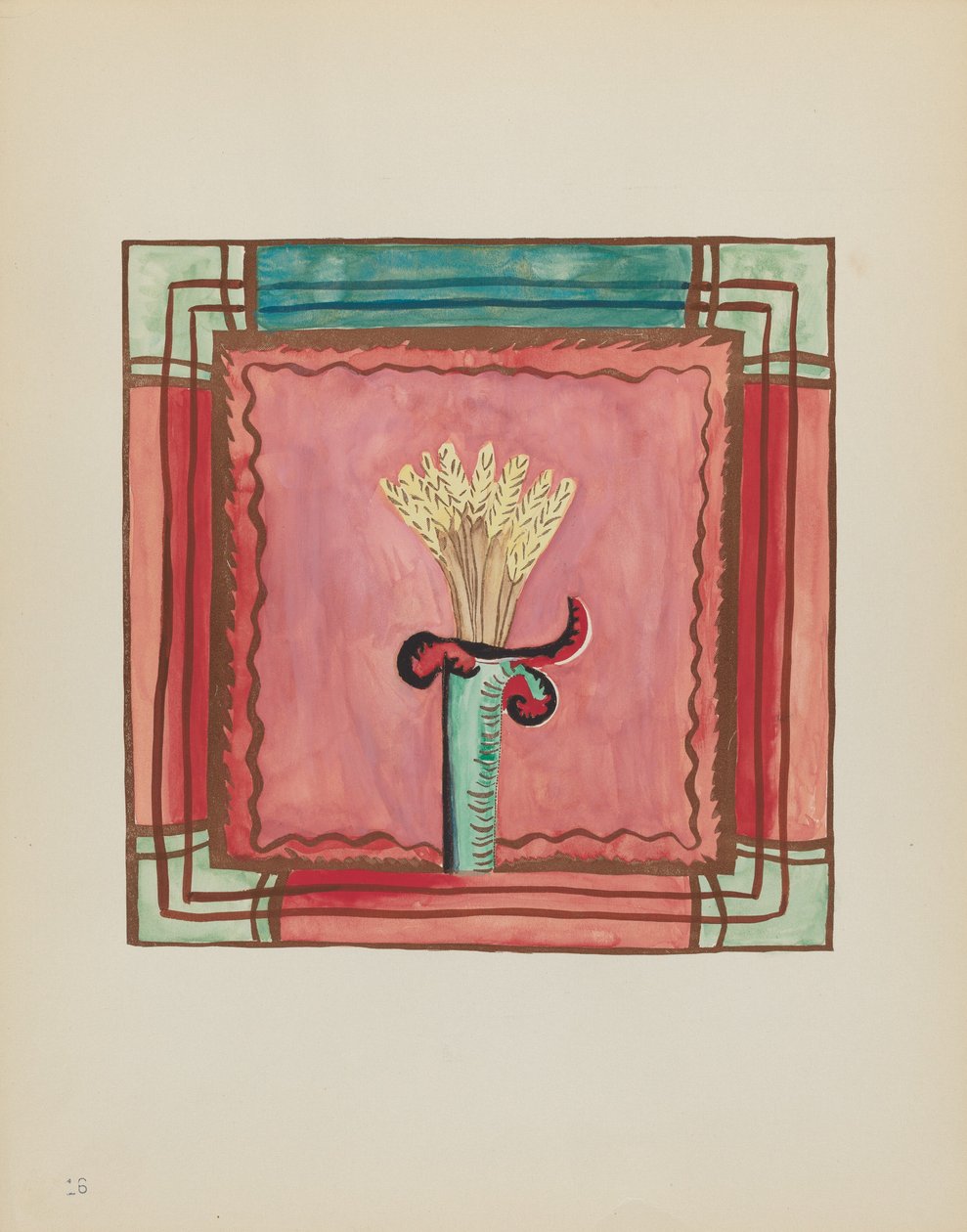 Plaat 16: Altaarpaneel: Uit Portfolio "Spaanse koloniale ontwerpen van New Mexico" door American 20th Century