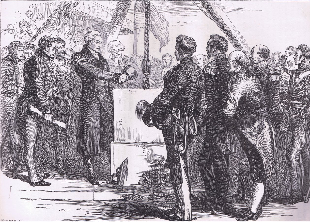 Lafayette legt de hoeksteen van het Bunker