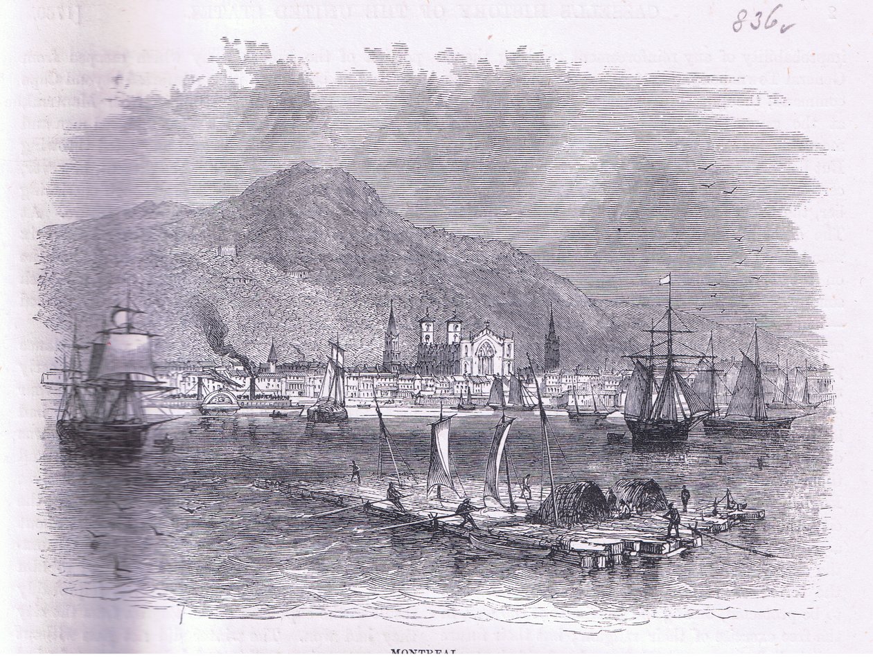 Montreal, illustratie uit Cassells Geschiedenis van de Verenigde Staten uitgegeven door Cassell, Petter & Galpin, ca. 1900 (litho) door American English school