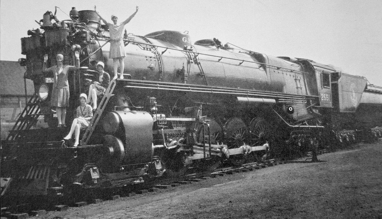 Een 4-8-4 klasse S-1 locomotief gebouwd door Baldwin voor de 