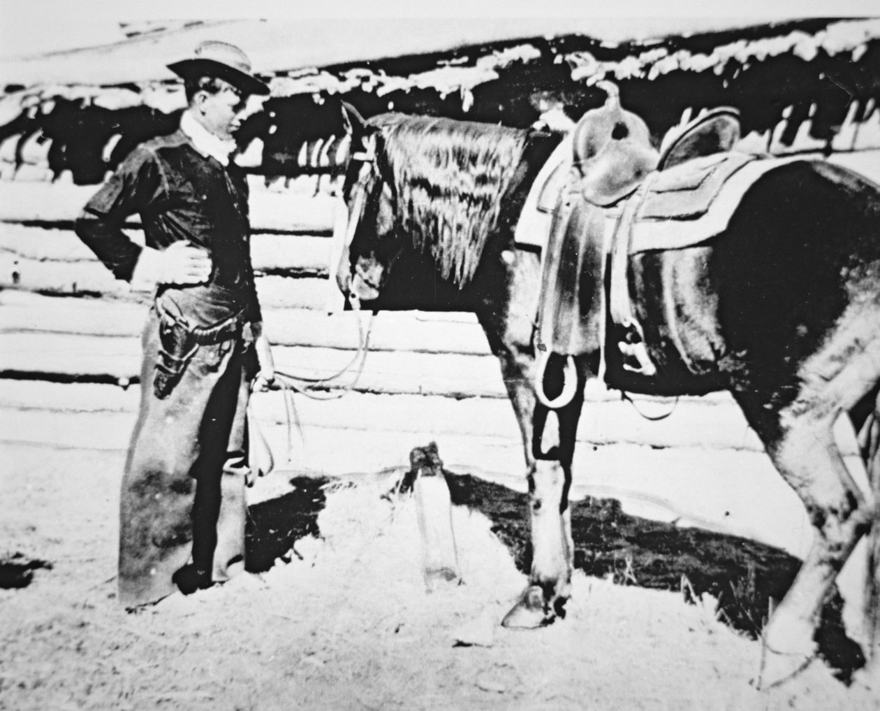 Butch Cassidy (1866-1908/09) met zijn paard door American Photographer