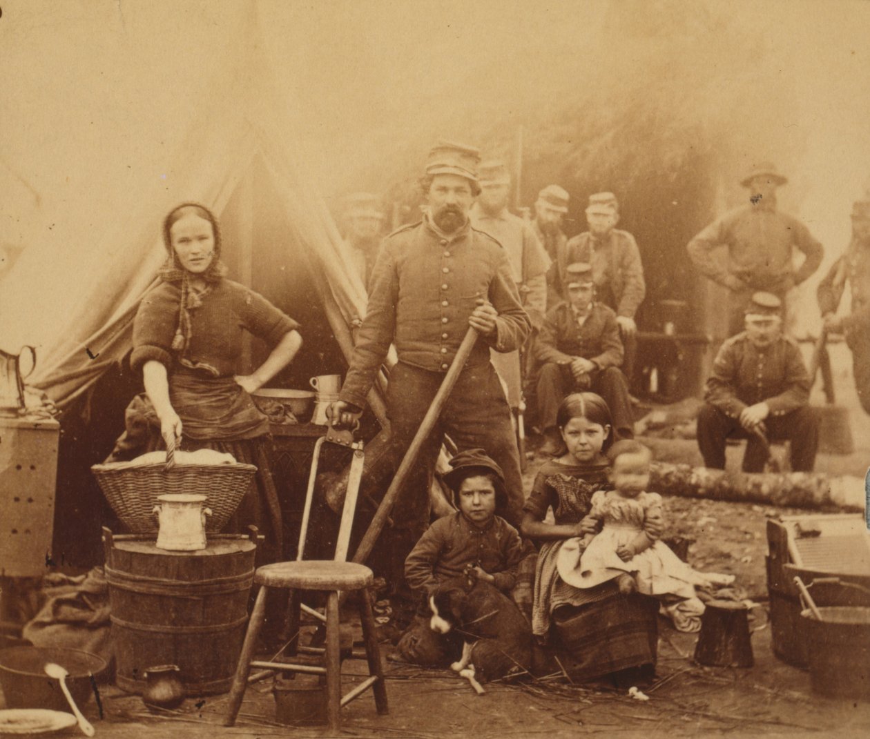 Kamp van de 31e Pennsylvania Infanterie nabij Washington, D.C., 1862 door American Photographer